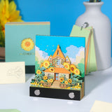 Bloc-notes 3D Ville de Tournesols en papier – photo 1
