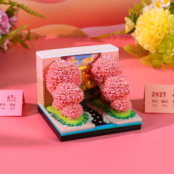 Calendrier 3D Cerisier en fleurs 2027 avec lumière – photo 3 sur 7