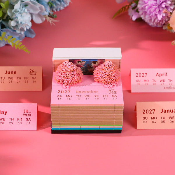 Calendrier 3D Cerisier en fleurs 2027 avec lumière – photo 2 sur 7