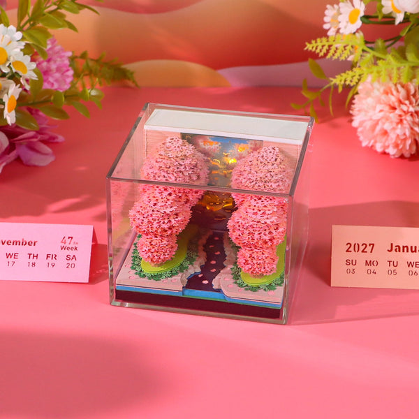 Calendrier 3D Cerisier en fleurs 2027 avec lumière – photo 4 sur 7