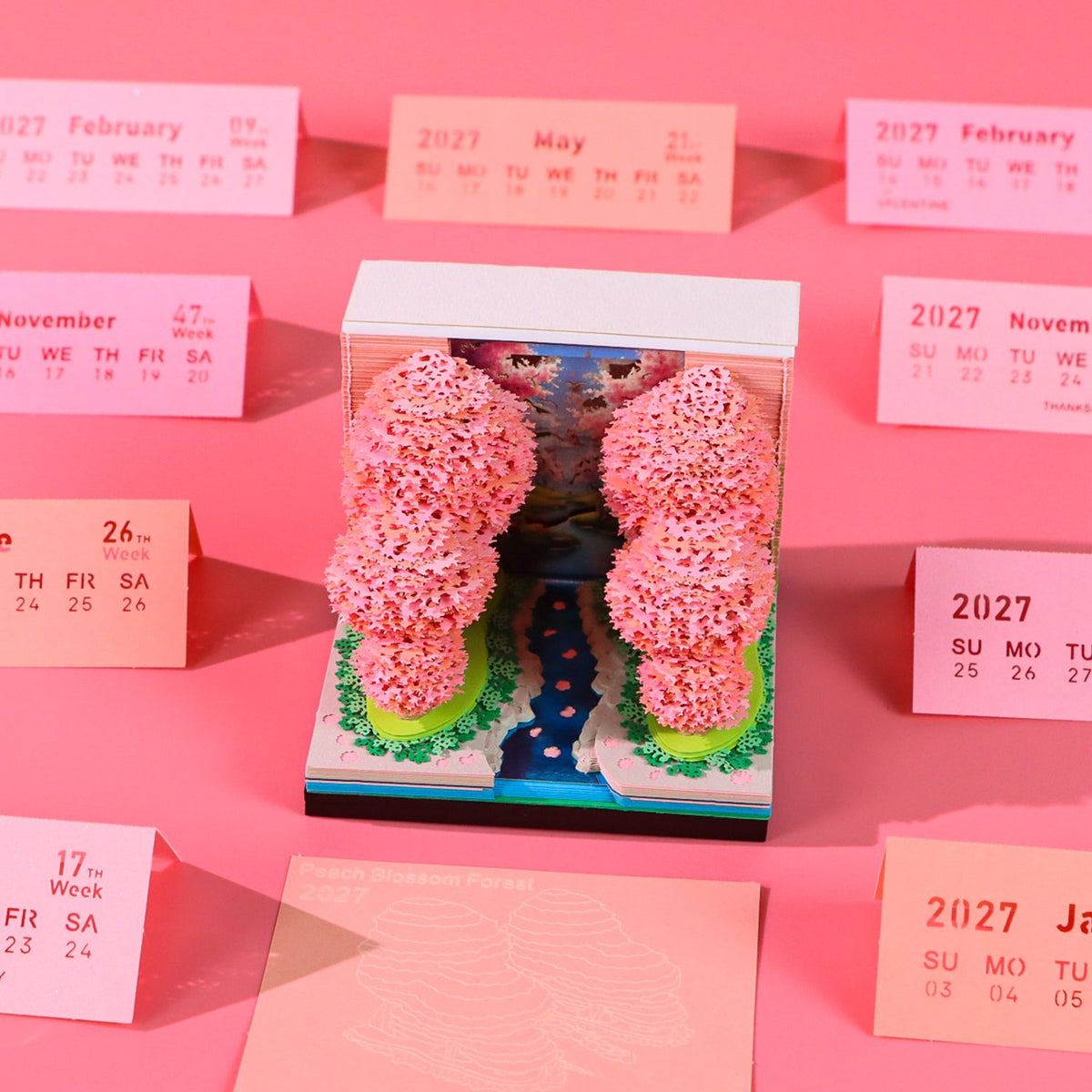 Calendrier 3D Cerisier en fleurs 2027 avec lumière – photo 5 sur 7
