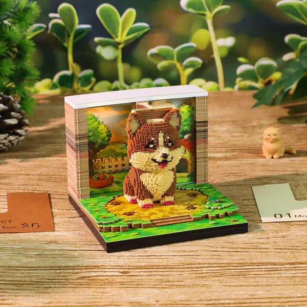 Calendrier 3D Chien corgi 2027 avec lumière – photo 3 sur 8