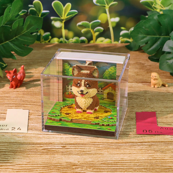 Calendrier 3D Chien corgi 2027 avec lumière – photo 4 sur 8