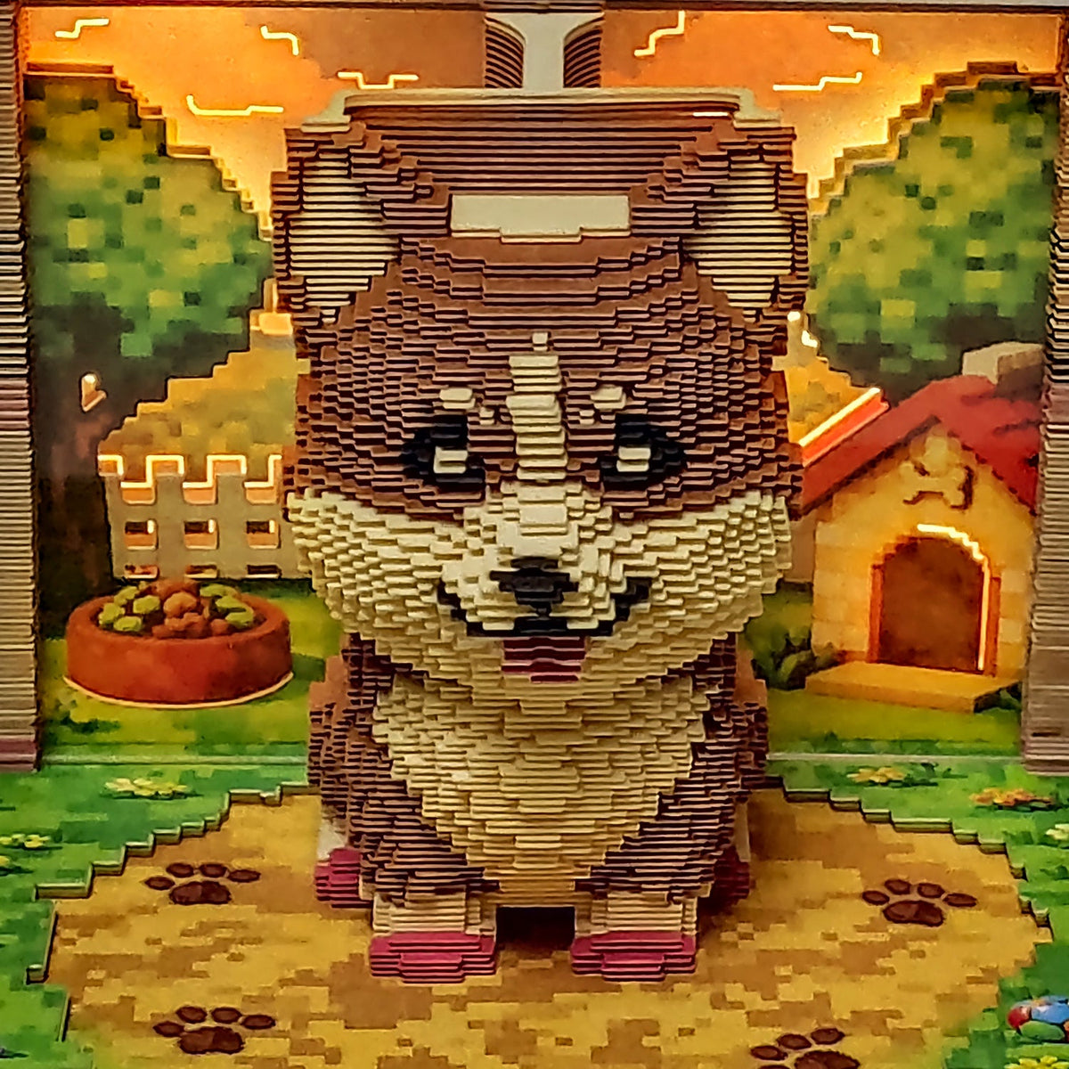 Calendrier 3D Chien corgi 2027 avec lumière – photo 7 sur 8