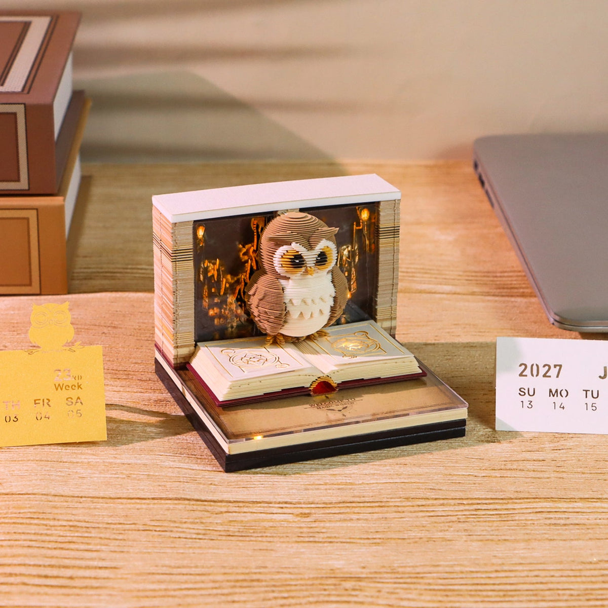 Calendrier 3D Chouette magique 2027 avec lumière