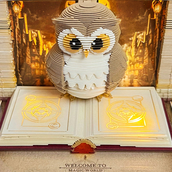 Calendrier 3D Chouette magique 2027 avec lumière – photo 6 sur 7