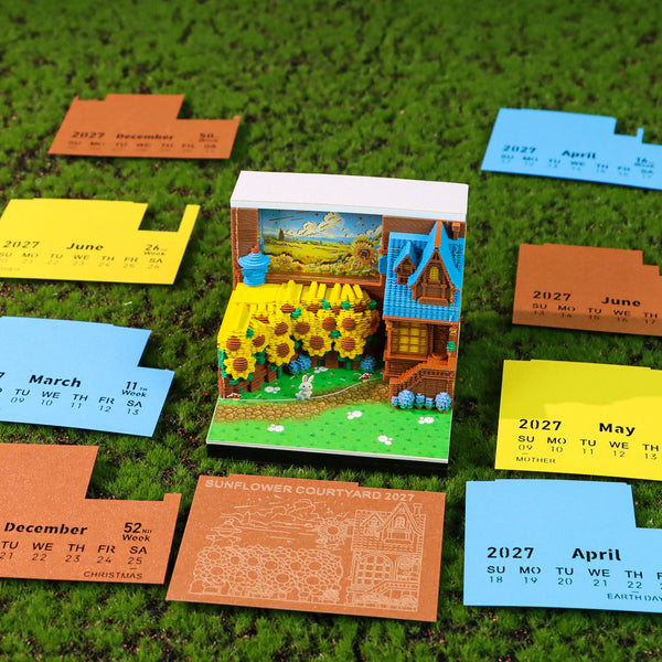 Calendrier 3D Jardin des Tournesols en papier – photo 4