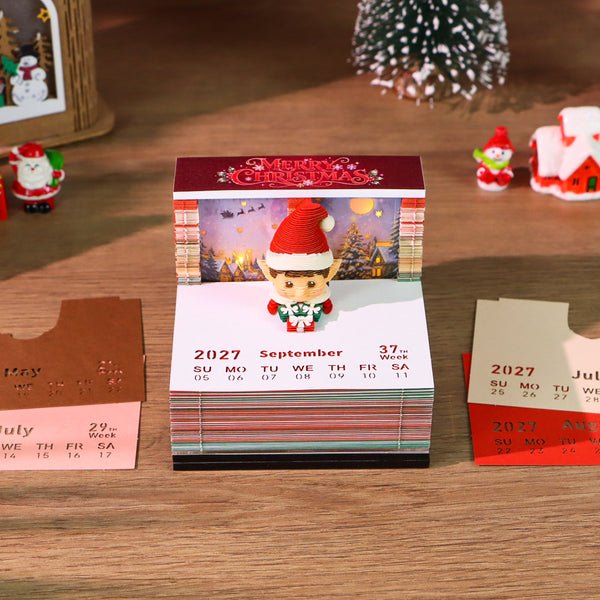 Calendrier 3D Petit Lutin de Noël en papier – photo 2
