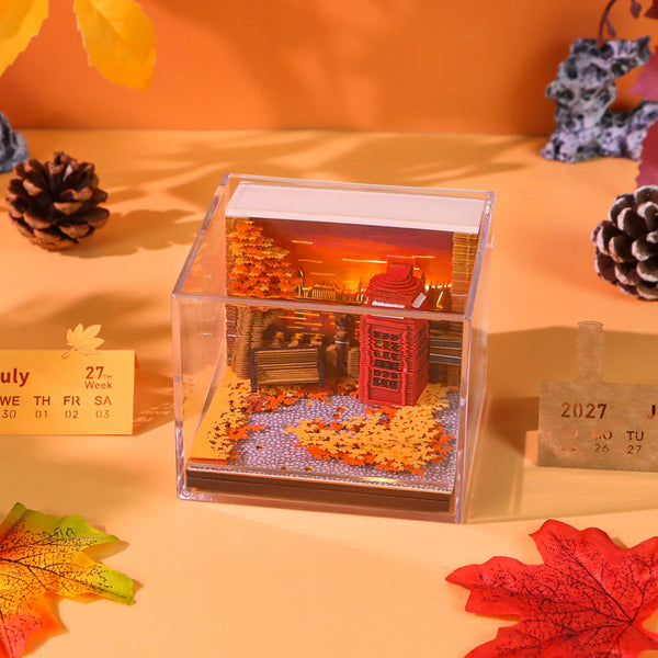 Calendrier 3D Cabine d’Automne en papier – photo 2